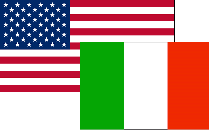 Italia-USA-Bandiera