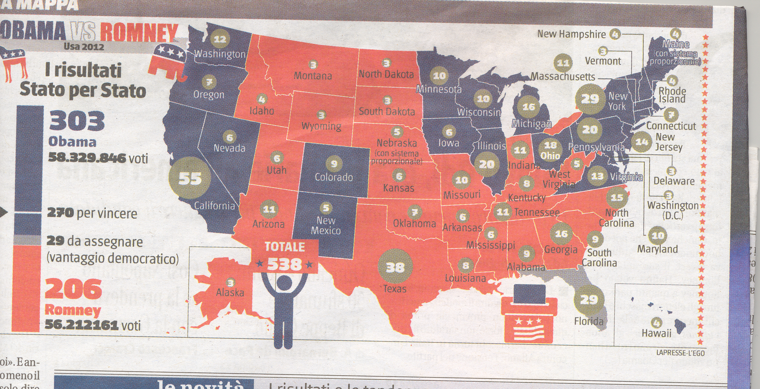 cartina elezioni Usa